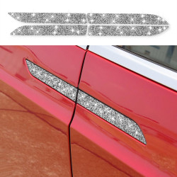 Tesla Model X Car Exterior Door Handle Panel Diamond Sticker, Left and Right Drive Universal