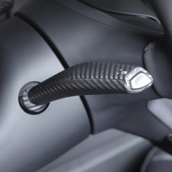 Tesla Model 3 / Y 2pcs/Set Car Turn Signal Lever Carbon Fiber Pattern Protective Cover(Matt Black)