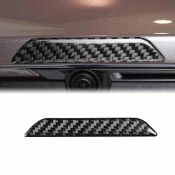 Tesla Model 3 / Y / S / X Carbon Fiber Car Trunk Logo Decorative Sticker, Left and Right Drive(Black)