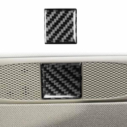 Tesla Model 3 2019-2022 / Model Y 2019-2024 Carbon Fiber Car Emergency Light Button Decorative Sticker, Left and Right Drive(Black)