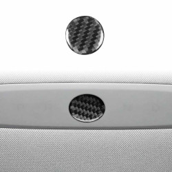 Tesla Model 3 2023- Carbon Fiber Car Emergency Light Button Decorative Sticker, Left and Right Drive(Black)
