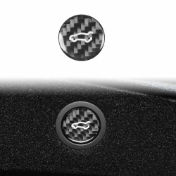 Tesla Model 3 2023+ / Y New Edition 2025+ Carbon Fiber Car Trunk Button Decorative Sticker, Left and Right Drive(Black)