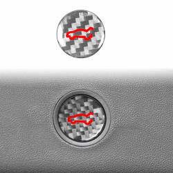 Tesla Model 3 2019-2023 / Y 2019-2024 Carbon Fiber Car Trunk Button Decorative Sticker, Left and Right Drive(Silver)