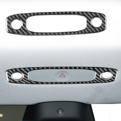 Tesla Model 3 2023- Carbon Fiber Car Front Reading Light Panel Decorative Sticker, Left and Right Drive(Black)