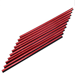 10 PCS Car Interior Mouldings Decorative Air Conditioning Outlet U-shaped Bright Strip Clip(Red)