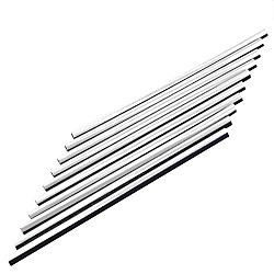 10 PCS Car Interior Mouldings Decorative Air Conditioning Outlet U-shaped Bright Strip Clip(Silver)