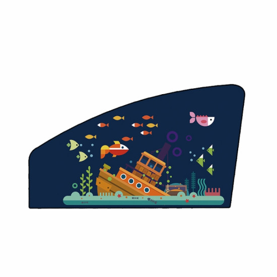 Automobile Sunshade Car Windows Sun Protection And Heat Insulation Magnetic Telescopic Side Curtains(Deep Sea Adventure Co-driver)