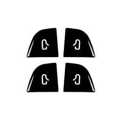 Tesla Model 3 4pcs/ Set B-type Car Window Switch Stickers(Piano Black)