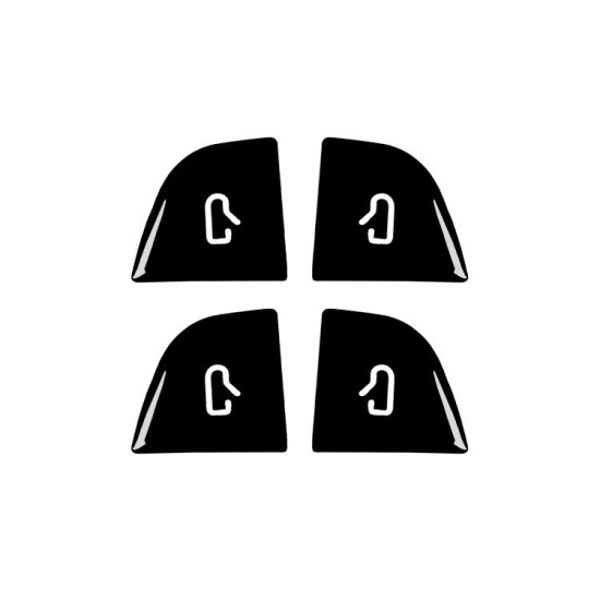 Tesla Model 3 4pcs/ Set B-type Car Window Switch Stickers(Piano Black)