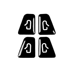 Tesla Model 3/Y 4pcs /Set Car Window Switch Stickers(Piano Black)