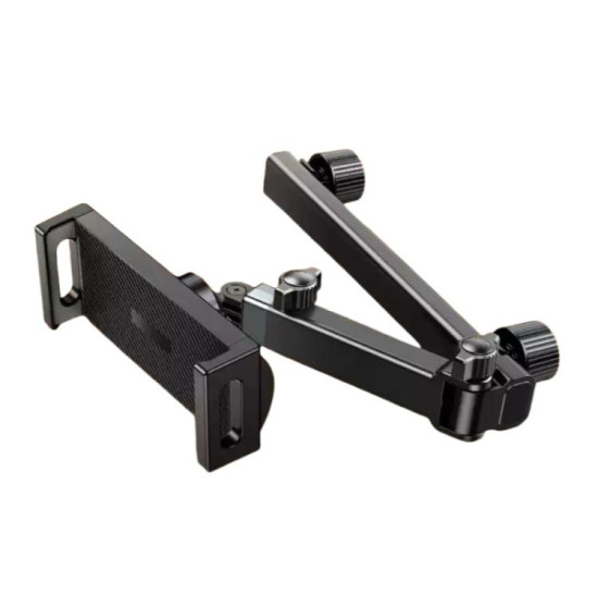 Telescopic Car Rear Pillow Phone Tablet Holder 2-Section Folding Headrest Bracket(Plastic Type)