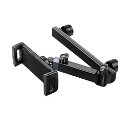 Telescopic Car Rear Pillow Phone Tablet Holder 2-Section Folding Headrest Bracket(Iron Wire Type)