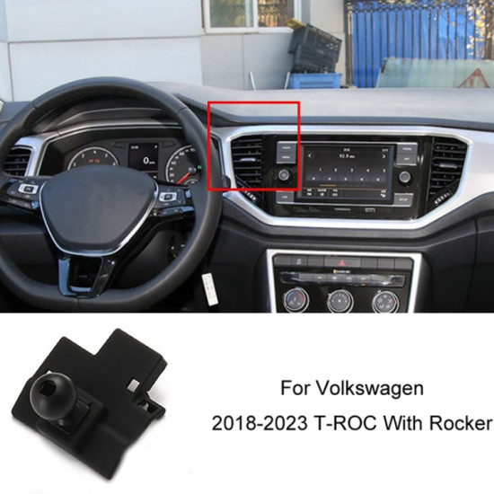 Volkswagen Car Air Outlet Modified Mobile Phone Holder Base, Model: 18-23 T-ROC With Rocker