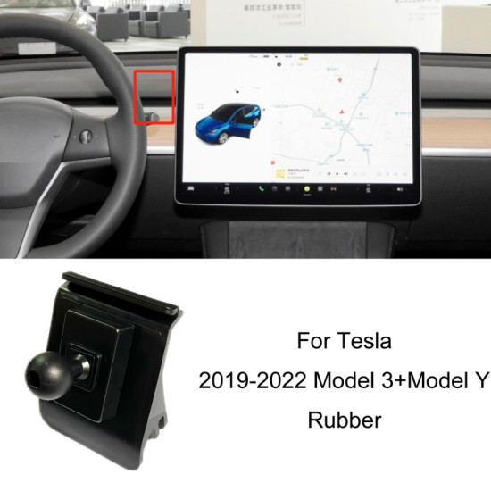Tesla Car Air Outlet Clip Phone Holder Base, Model: 19-22 Model 3+Model Y Rubber