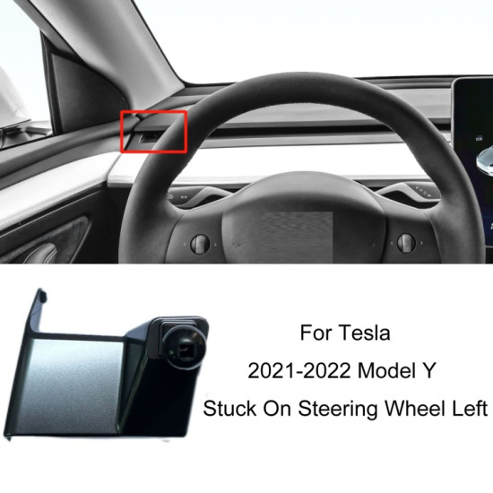 Tesla Car Air Outlet Clip Phone Holder Base, Model: 21-22 Model Y Stuck On Steering Wheel Left