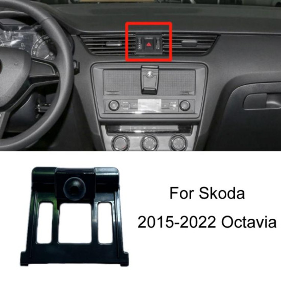 Skoda Left Driving Car Special Mobile Phone Navigation Bracket Base, Model: 15-22 Octavia