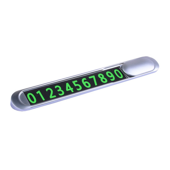 T1 Car Hidden Moving Phone Plate Vehicle Temporary Parking Number Board(Silver)