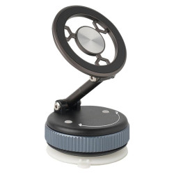 XZK101 Folding Vacuum Adsorption Magnetic Car Phone Holder(Gun Metal)
