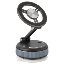 XZK102 Folding Vacuum Adsorption Magnetic Car Phone Holder(Gun Metal)
