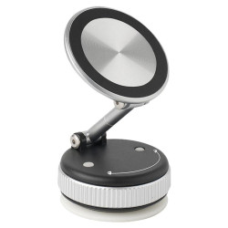 XZK103 Folding Vacuum Adsorption Magnetic Car Phone Holder(Silver)