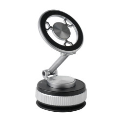 XZK104 2nd Generation Vacuum Adsorption Magnetic Folding Car Phone Holder(Silver A Type)
