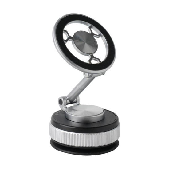 XZK104 2nd Generation Vacuum Adsorption Magnetic Folding Car Phone Holder(Silver A Type)