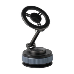 XZK104 2nd Generation Vacuum Adsorption Magnetic Folding Car Phone Holder(Gun Metal B Type)
