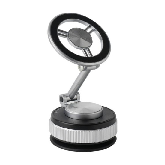 XZK104 2nd Generation Vacuum Adsorption Magnetic Folding Car Phone Holder(Silver B Type)