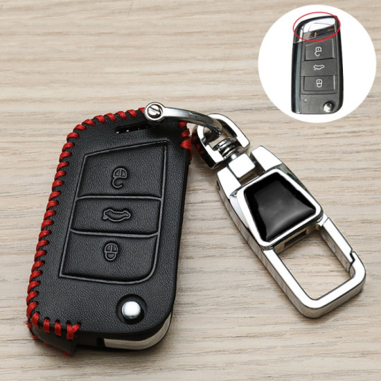 Volkswagen Key Cover Multifunctional Keychain Anti-lost Number Plate, Style: D