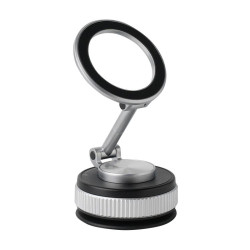 XZK104 2nd Generation Vacuum Adsorption Magnetic Folding Car Phone Holder(Silver C Type)
