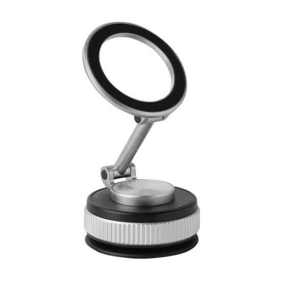 XZK104 2nd Generation Vacuum Adsorption Magnetic Folding Car Phone Holder(Silver C Type)