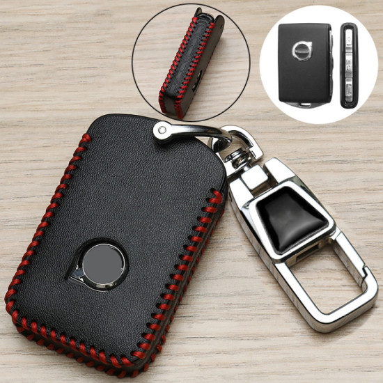 Volvo Car Key Cover Multifunctional Keychain Anti-lost Number Plate(A)