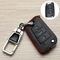 Skoda Car Key Cover Multifunctional Keychain Anti-lost Number Plate(B)