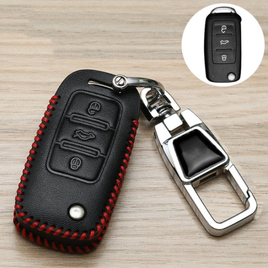 Skoda Car Key Cover Multifunctional Keychain Anti-lost Number Plate(E)