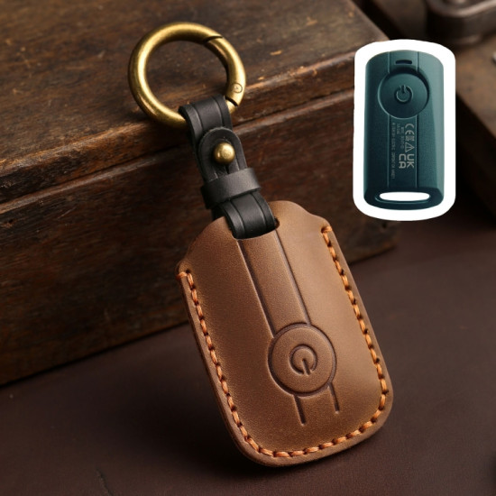 YAMAHA NMAX155/XMAX300/Aerox/Jauns Hallmo Motorcycle Key Cover, Color: 1 Key Brown Hollowed