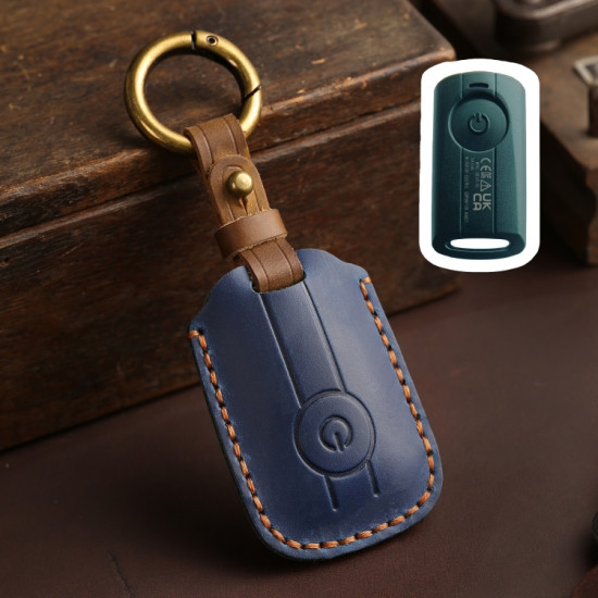 YAMAHA NMAX155/XMAX300/Aerox/Jauns Hallmo Motorcycle Key Cover, Color: 1 Key Blue Hollowed