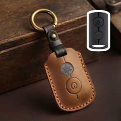 YAMAHA NMAX155/XMAX300/Aerox/Jauns Hallmo Motorcycle Key Cover, Color: 2 Key Brown Not Hollowed