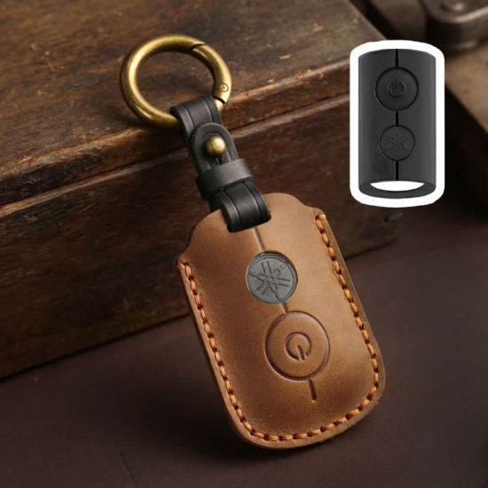 YAMAHA NMAX155/XMAX300/Aerox/Jauns Hallmo Motorcycle Key Cover, Color: 2 Key Brown Not Hollowed