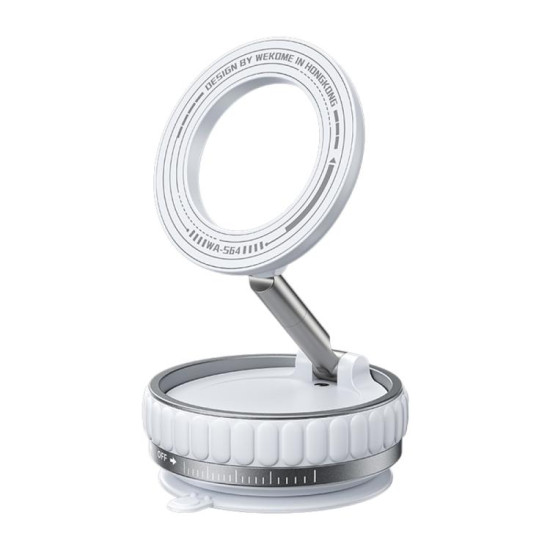 WK WA-S64 K-Captain Lynjia MagSafe Magnetic Rotating Foldable Car Phone Holder(White)