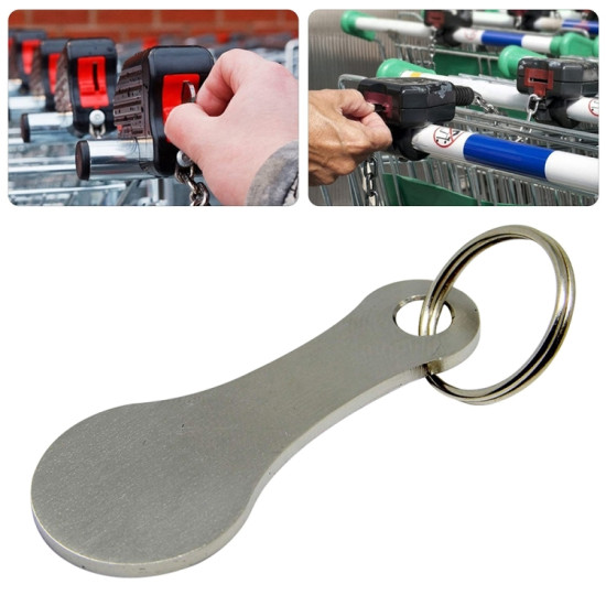 Key Rings With Tokens Metal Key Ring Shopping Trolley Tokens Removable Shopping Trolley Keys ...