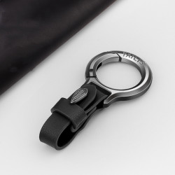 YAILIS Zinc Alloy Car Keychain Multi-functional Belt Hook Key Holder For Men & Women(Quartz Black)