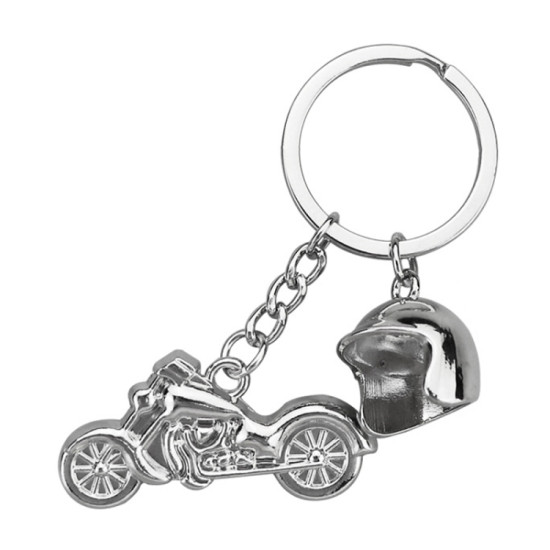 Simulation Cool Motorcycle Keychain Metal Decoration Pendant, Style: X-348