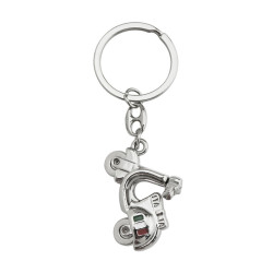 Simulation Cool Motorcycle Keychain Metal Decoration Pendant, Style: X-231 Sliver
