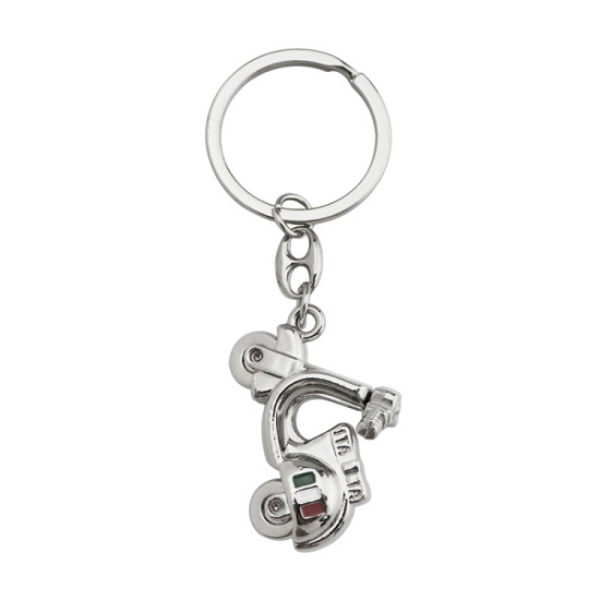 Simulation Cool Motorcycle Keychain Metal Decoration Pendant, Style: X-231 Sliver