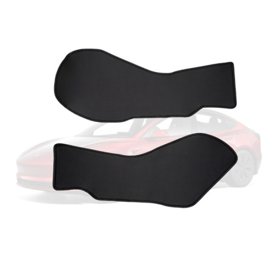 Tesla Center Console Side Anti-kick Protective Pad, Style: For 2024 Model 3 Driver Passenger Inner Side Leather