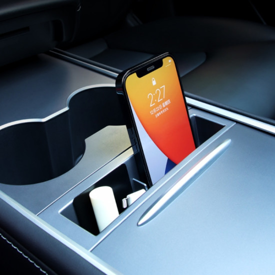 Tesla Model 3/Y Mobile Phone Storage Box(Black)