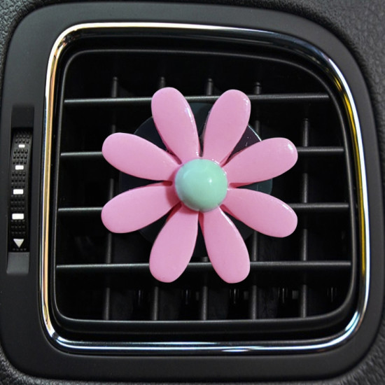 Colorful Daisy Car Decorative Air Vent Aromatherapy Clip, Color: Pink
