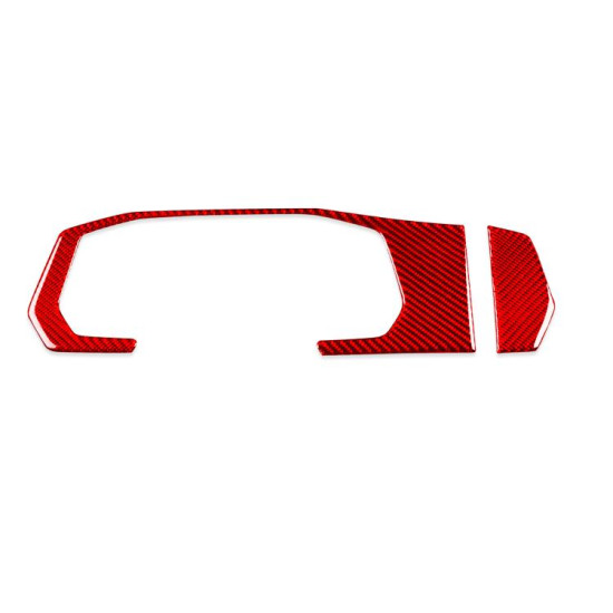 Volkswagen Sagitar 2019-2023 2pcs /Set Left-hand Drive Dashboard Decoration Stickers(Red)