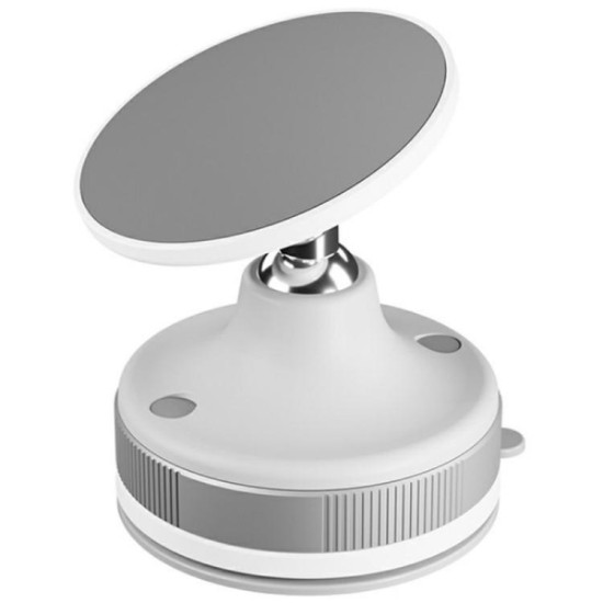 T29 Dashboard Windshield Adjustable Phone Stand Magnetic Car Mount Suction Cup Holder(White)