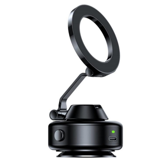 X98 Magnetic Vacuum Suction Electric Absorption Cellphone Stand Desktop Car Phone Holder(Black)